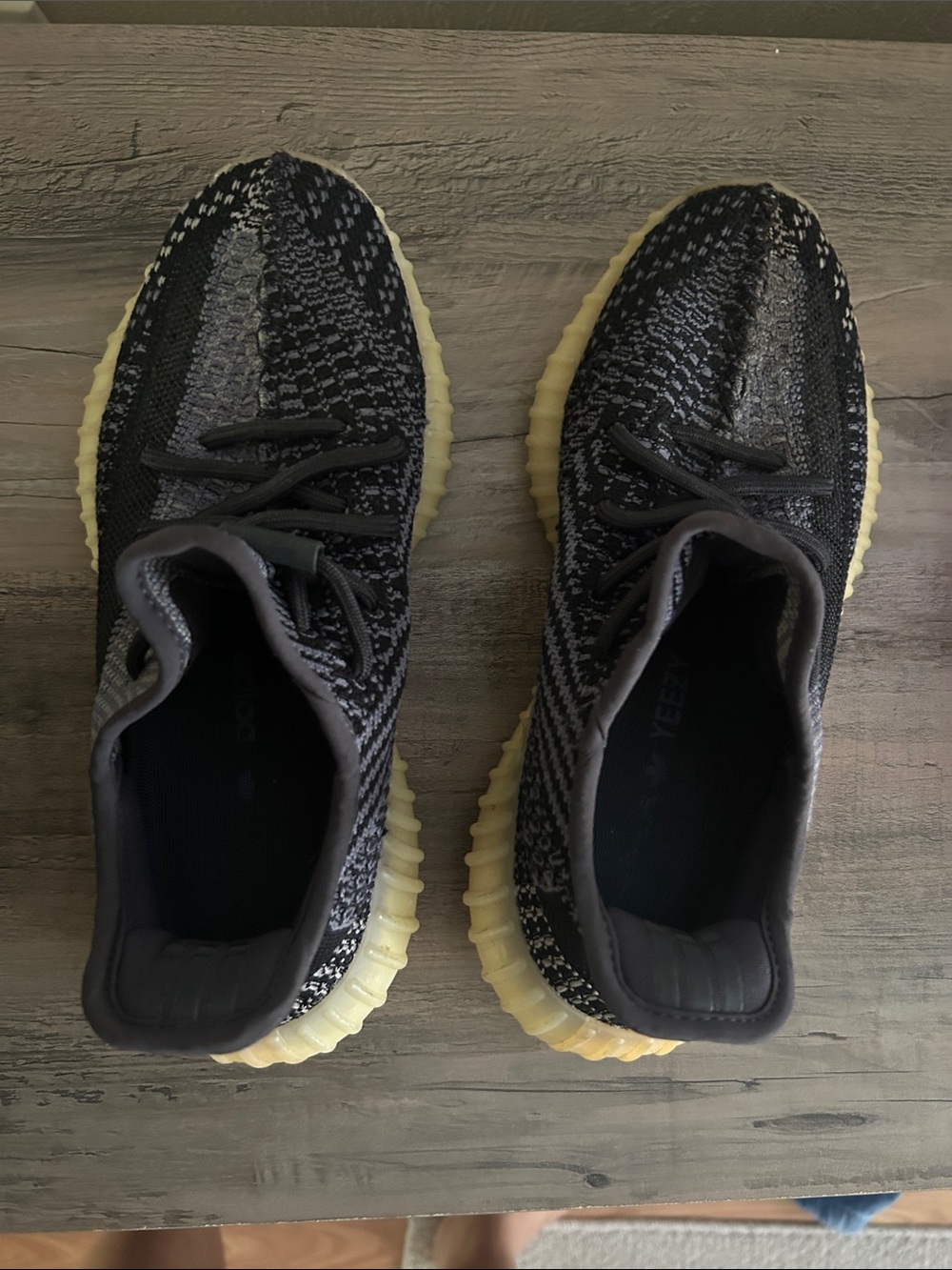 Yeezy Sneakers in Black with Cream Sole